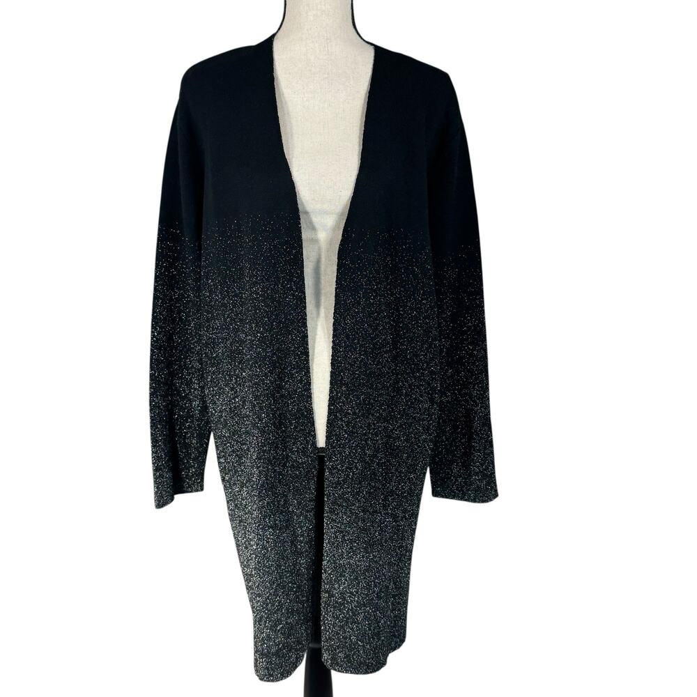 United States Sweaters X-Large Cardigan Open-Front Stretch Long Sleeve Sparkly